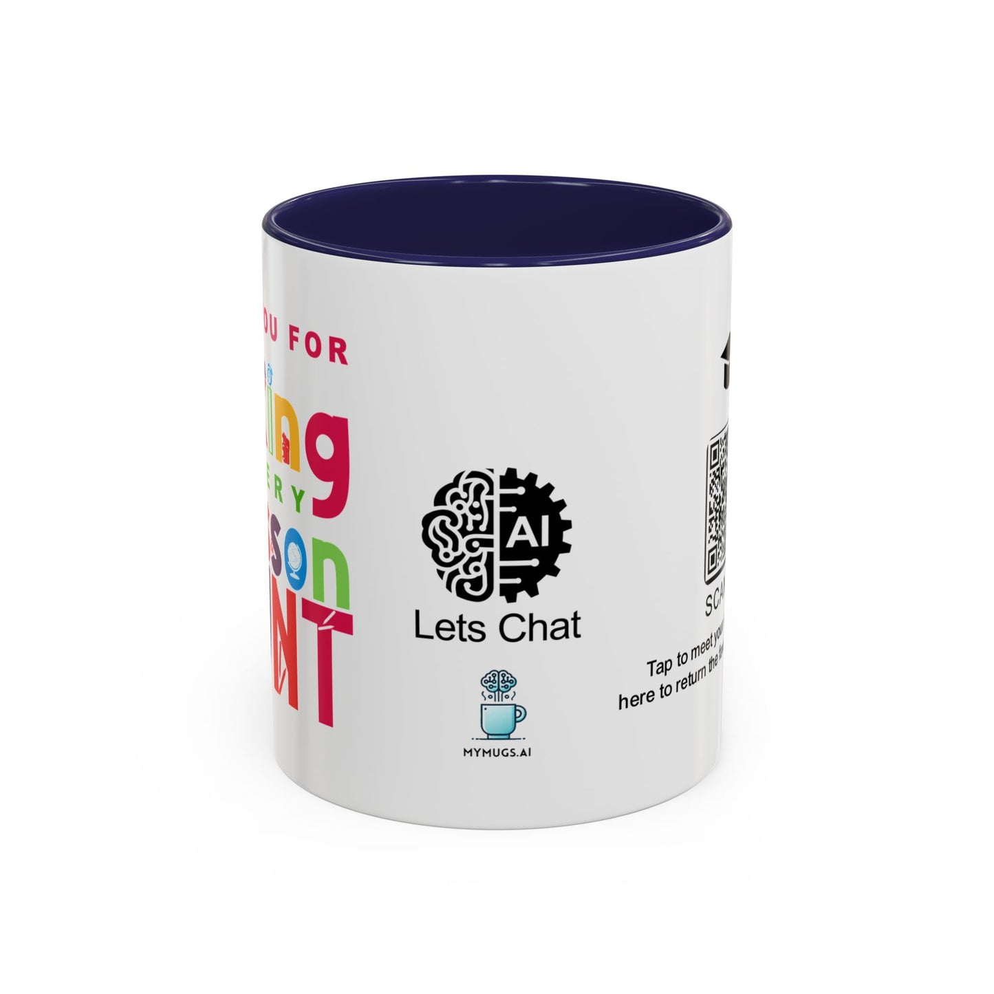 Thank you for making every lesson count - Accent Coffee Mug