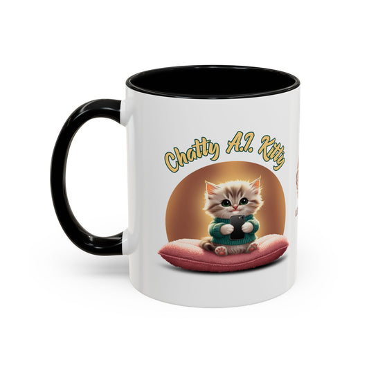 Chatty A.I. Kitty Twitch - AI Enabled Accent Mug