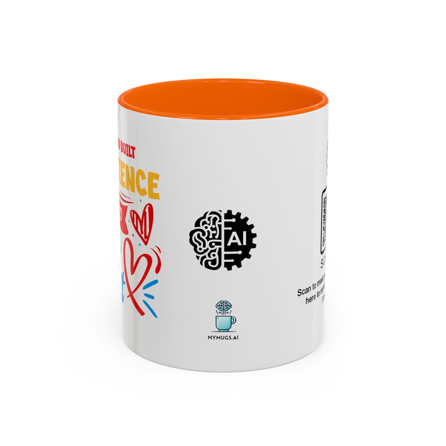 Raising you built my patience… and filled my heart - Accent Coffee Mug